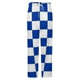 thumbnail image 5 of Kentucky Checkerboard Blue And White Winter Female Pants Flannel High Waist Women Pants Lady Warm Straight Leg Plush Trousers, 5 of 7
