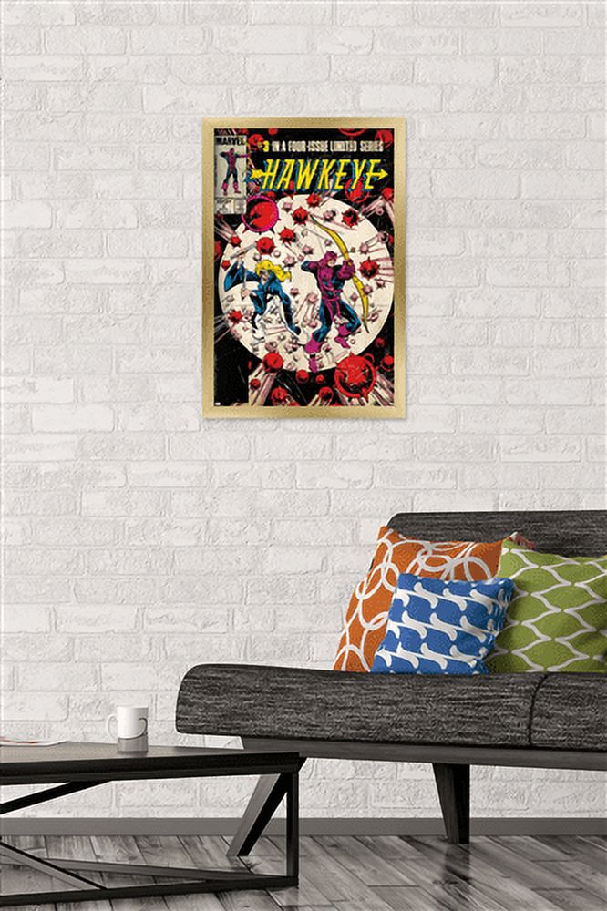 Marvel Comics - Hawkeye - Cover Art Wall Poster, 14.725" x 22.375", Framed