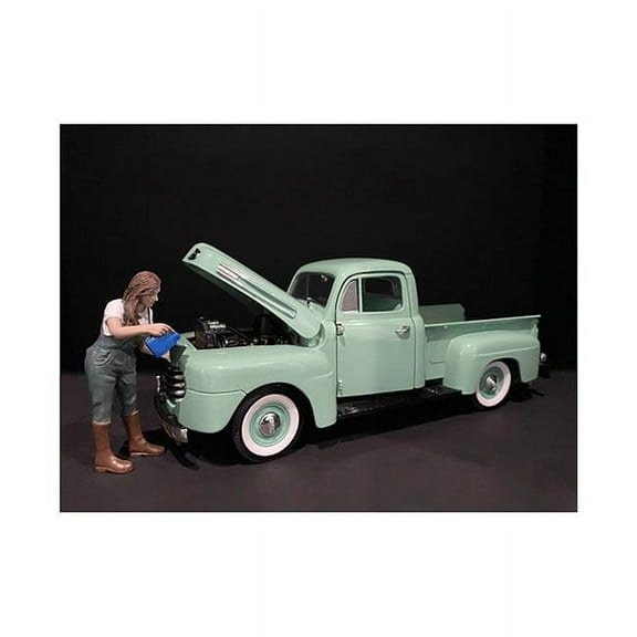 Car Girl in Tee Kylie Figurine for 1/18 Scale Models by American Diorama
