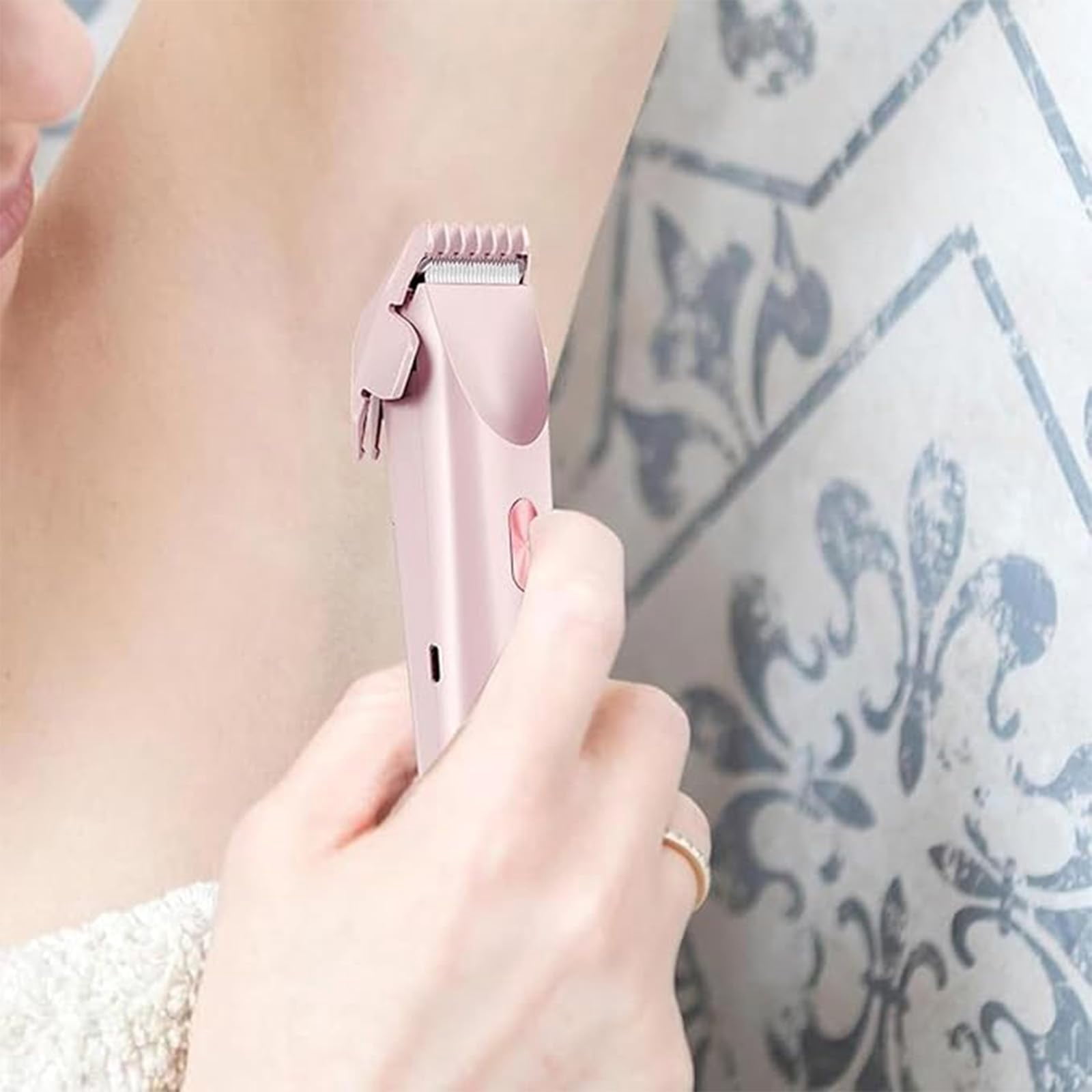 Electric Trimmer for Women, Bikini Trimmer for Women, Electric Shaver and Razor Rechargeable 2-in-1 Body and Facial Epilator, Dual-Head Shaver