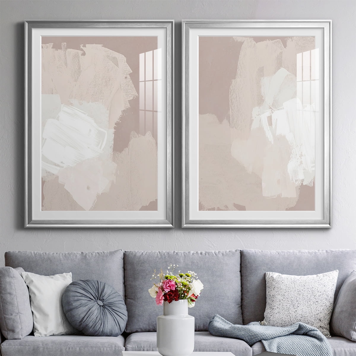 Wexford Home Cloud Slate I Premium Framed Print, 22.5" x 30.5" - Ready to Hang, Silver (Set of 2)