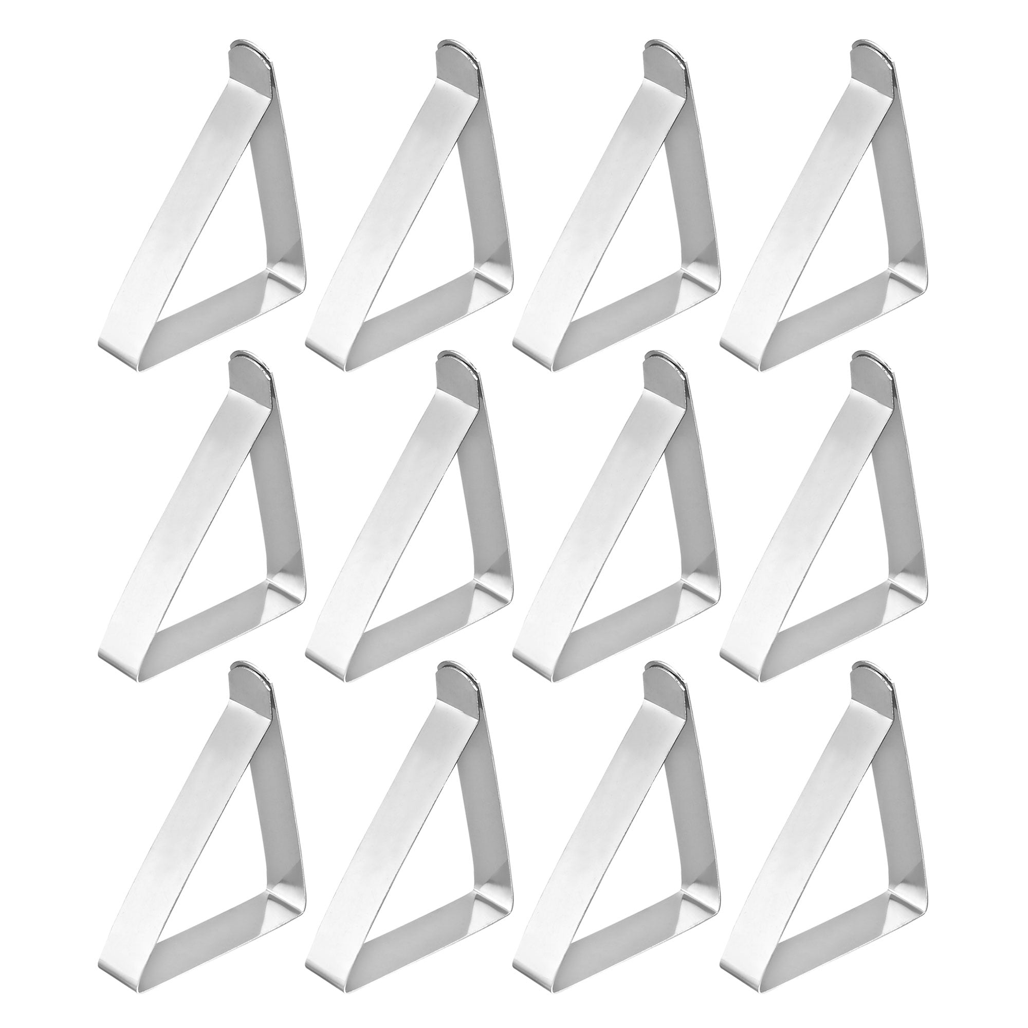 Uxcell Metal Adjustable Tablecloth Clamps Holder Clip Silver Tone 12
