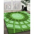 thumbnail image 2 of Ahgly Company Indoor Round Patterned Stoplight Go Green Area Rugs, 4' Round, 2 of 6
