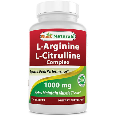 Best Naturals L-Arginine L-Citrulline Complex 1000 mg Tablets, 120