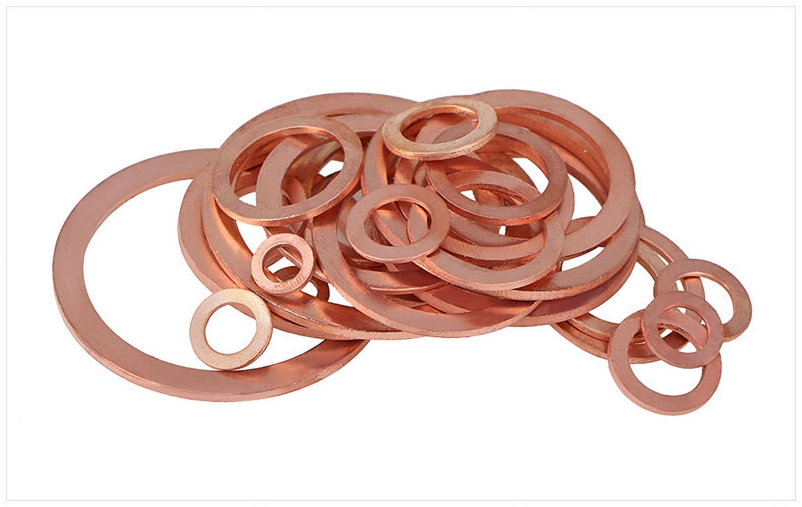 (5 Pieces) Purple Copper Gasket Flat Washer M16x24x2.0mm