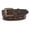 Brown, variant on Snap On Western Faux Crocodile Print Embossed Cross Rhinestone Studded Leather Belt