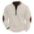 thumbnail image 2 of Blusas y camisas de manga larga con cuello redondo Sudadera con capucha de cuello redondo para hombre Jersey estampado Blusa de poliéster de manga larga para hombre, 2 of 4