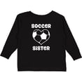 thumbnail image 3 of Inktastic Heart Soccer Sister Girls Long Sleeve Toddler T-Shirt, 3 of 5