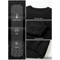 thumbnail image 5 of Eytino Plus Size Sweaters for Women Casual Long Sleeve Crewneck Lightweight Crochet Pullover Sweater Fall Tops Black 2XL, 5 of 6