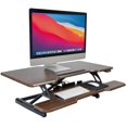 38 in. Rectangular Dark Walnut Height Adjustable Electric Standing Desk