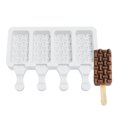 thumbnail image 1 of Hugtrwg Molde silicona para helados 4 celdas Bandeja para helados postres paletas bricolaje (XG-73), 1 of 6
