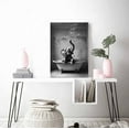 thumbnail image 3 of Bathroom Decor Wall Art,Elephant in Bathtub,Black and White Wall Art Decor Signs,12 in x 18 in, 3 of 5