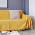 thumbnail image 1 of Fashion Sofa Towel Throw Blanket Solid Color Knitting Sofa Covers Blanket Plaid Towel Slipcovers Protect Cover Home Decor, 1 of 3