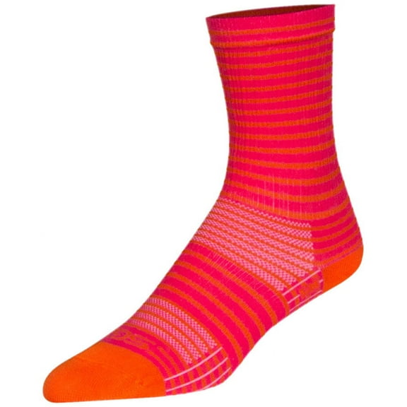 SockGuy SGX Pink Stripes Socks - 6 inch, Pink, Small/Medium