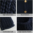 thumbnail image 5 of YooGuoGuo Women's Chunky Cardigans Sweaters Casual Long Sleeve Crochet Open Front Knit Button Outerwear Coats with Pockets, 5 of 6