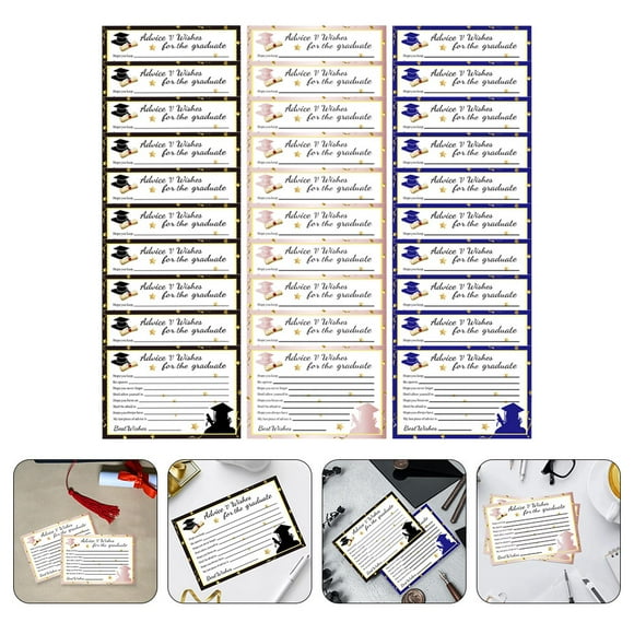 SHOWERORO 30Pcs Graduation Greeting Cards Bulk Pack with Message Space and Envelopes