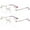 2 Pairs of Silver, variant on 2 Pairs of Gold Rimless Blue Light Blocking Reading Glasses for Women Metal Glitter Lens Polygon Fashion Readers +3.50