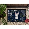 thumbnail image 3 of Carolines Treasures BB5077MAT 18 x 27 in. Blue Flowers Westie Indoor or Outdoor Mat, 3 of 4