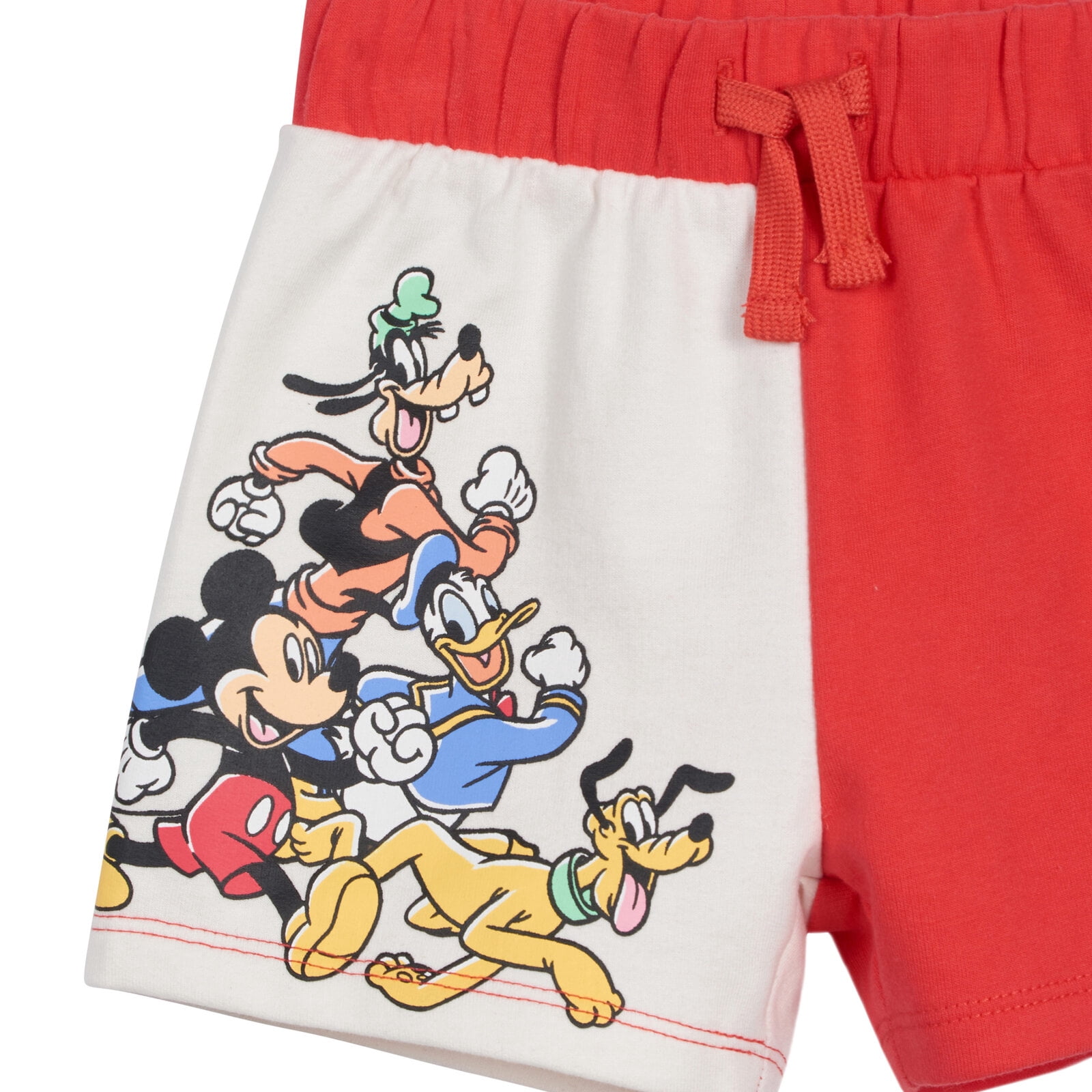 Disney Mickey Mouse Baby Boy or Girl Short Sleeve T-Shirt and French Terry Shorts Set Mickey Mouse and Pluto Blue