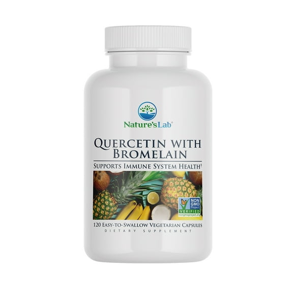 Nature's Lab Quercetin Bromelain - 120 Capsules - Non GMO, Gluten Free, Supports Immune System Health*