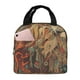 thumbnail image 1 of Easygdp Majestic Cosmic Lion Bolsa Térmica Premium - Tela Oxford Impermeable, Gran Capacidad, Bolsillo Frontal, Unisex para Trabajo, Escuela, Actividades al Aire Libre y Picnics, 1 of 8