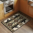 thumbnail image 2 of 2x3 Ft Entryway Area Rug, Southwest Aztec Kitchen Rug Runner Washable Floor Mat, Brown Forest Tree Elk Geometric Green Non Slip Indoor Door Mat Throw Carpet for Bathroom Living Room Bedroom, 2 of 8