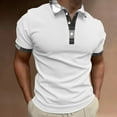 thumbnail image 2 of Ketyyh-chn99 Polo Shirts for Men Summer Short Sleeve Fashion Sports Casual T-shirt Tops White,3XL, 2 of 4