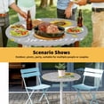 thumbnail image 6 of Elastic Fitted Round Tablecloth, Sunflower Waterproof Stretch Table Cover for 55"-60" Tables, Vintage Botanical Washable Outdoor Tablecloths for Patio, Picnic, Camping, 6 of 9