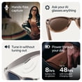 thumbnail image 5 of Ray-Ban Meta (Gen 2), Headliner Low Bridge Fit, Shiny Black, Green Lenses | Smart AI Glasses, 5 of 8