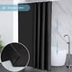 thumbnail image 3 of Black Anti-Mold Shower Curtain, Washable Polyester Fabric, Waterproof Bathroom Curtain with Hooks - 100x180cm (WxH), 3 of 5