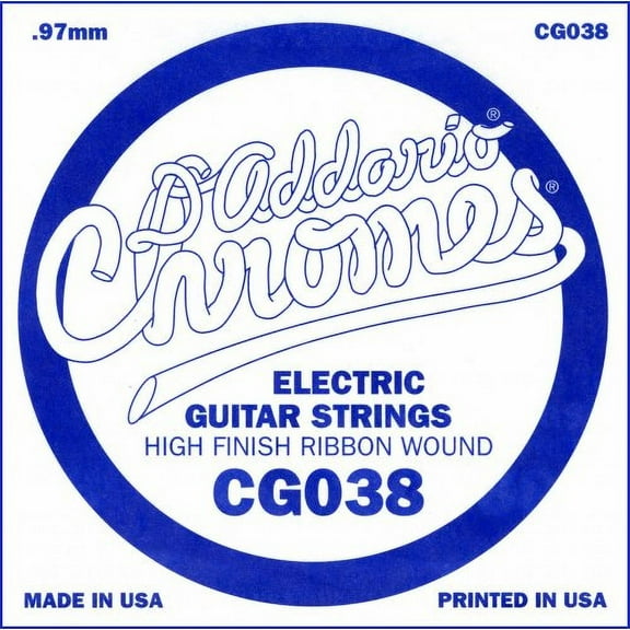 D'Addario CG038 Flat Wound Electric Guitar Single String, .038