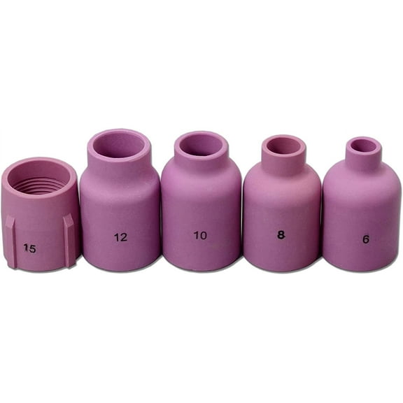 RIVERWELD TIG Gas Lens Alumina Nozzle 57N75 57N74 53N87 53N88 53N89 Kit Fit TIG Welding Torch Accessories DB SR WP17 18 26 5pcs