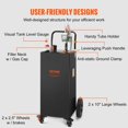 thumbnail image 6 of Fuel Caddy, 35 Gallon, Heavy-Duty Gas & Diesel Storage Tank with Manual Hand Pump, 4-Wheel Mobility Cart, Portable Fuel Container for Lawn Mowers, Tractors, ATVs, Boats, Generators, 6 of 11
