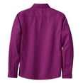 thumbnail image 6 of Womens Long Sleeve Easy Care Cotton/Polyester Shirt Deep Berry XS, 6 of 6