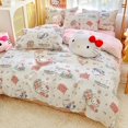 thumbnail image 5 of Sanrio Hello Kitty Bedding Set Cute Cotton Four Piece Double Queen Size  Bed Linens Pillowcase Girl Dorm Bedclothes Home Textile, 5 of 10