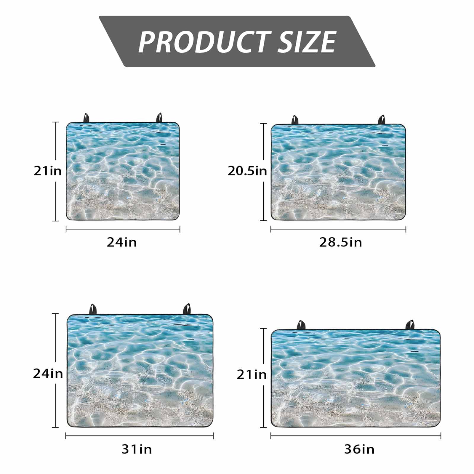 Blue Ocean Stove Top Cover for Electric Stove, Heat-proof & Non Slip Glass Top Stove Cover Protector, Underwater Sea Waves Water Ripple Seascape Kitchen Flat Cooktop Rubber Mat 24x21 Inches