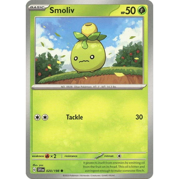 Pokemon Scarlet & Violet Base Set Common Smoliv #20