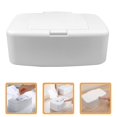 thumbnail image 1 of LOVEVER Baby Wipes Dispenser  Wipe Holder for Baby & Adult Keeps Wet Tissue Fresh  Non-Slip Wipes Case  Wipe Container with Sealing Design Lid (1-White), 1 of 10