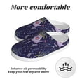thumbnail image 6 of KLL Lavender Flowers Pattern Adult Unisex Cozy Slippers,Fuzzy Slip-on Slippers TPR Sole Slippers Comfort Plush Home Footwear for Indoor & Outdoor-8, 6 of 7