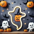 thumbnail image 4 of Ghost Neon Sign Halloween Decor - USB Powered LED Night Light with Gothic Ghost Shape - Spooky Wall or Tabletop Lamp for Bedroom, Party, Christmas - Cool Glow Indoor Decorations, 4 of 4