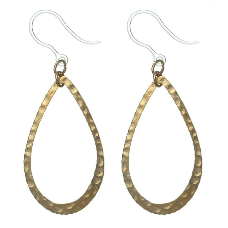 Metallic Minimalist Dangles Hypoallergenic Earrings for Sensitive
