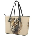 thumbnail image 3 of ZUXONGSY Tiger Print Tote Bag for Women Practicality Satchel Handbags PU Leather Work Bag with Handle for Daily Use Work, 3 of 6