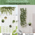 thumbnail image 4 of MAYEERTY Outdoor Metal Privacy Screen 6ft × 3ft White, 6-Panel Brick Pattern Decorative Screen for Garden, 4 of 6