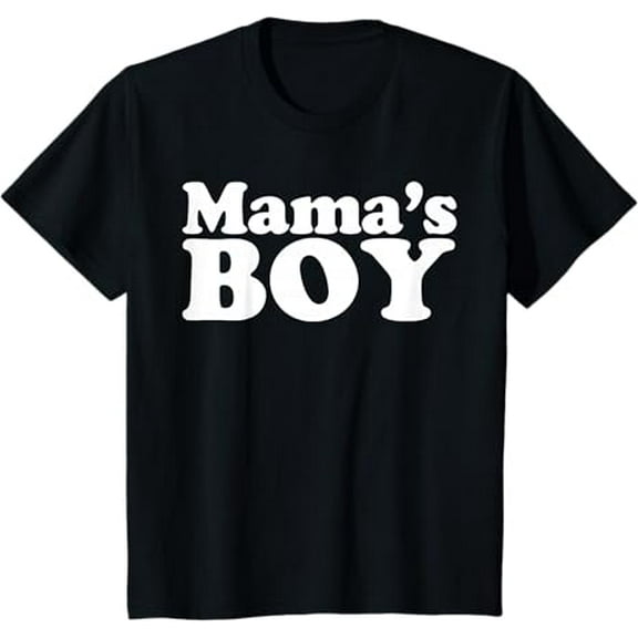 Mama's Boy T-Shirt Classic Fit Black Short Sleeve Crew Neck Valentine's Day T-Shirt