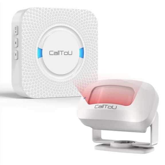 CallToU Indoor Motion Sensor Alert System for Seniors, 500 ft Range, 2 Sensors, 1 Receiver, Adjustable Volume