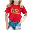 thumbnail image 2 of EHQJNJ Chandails en Molleton Col Rond Enfants Saison Scolaire T-Shirt Filles Été Manches Courtes Doux et Confortable Motif Rentrée des Classes Mode Style Décontracté T-Shirts Blancs Enfants, 2 of 5