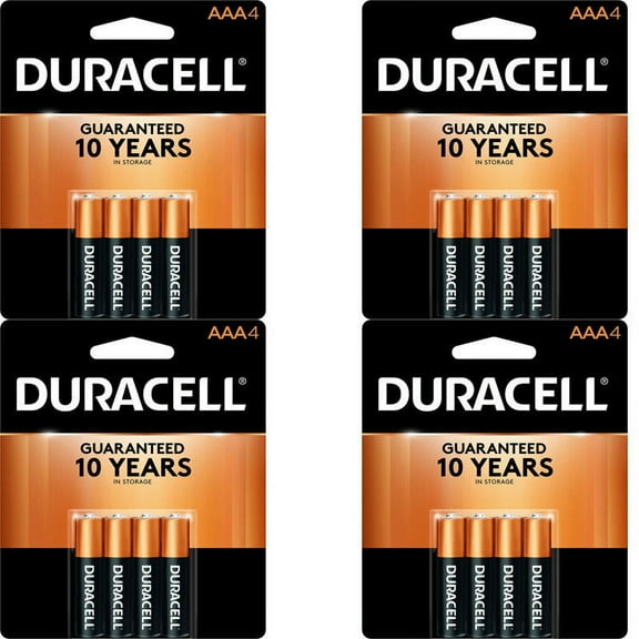 16 Count Duracell AAA Coppertop Alkaline Long Lasting Batteries (4 Packs Of 4)