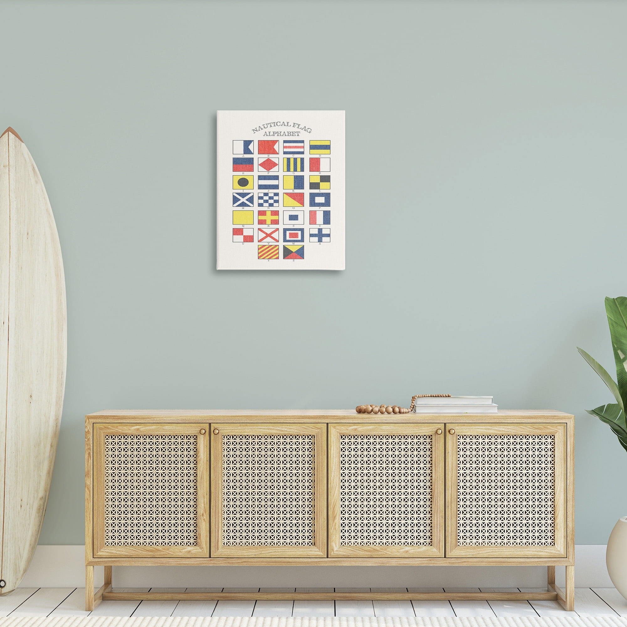 The Stupell Home Decor Collection Nautical Flag Alphabet Wall Art