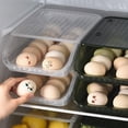 thumbnail image 7 of Refrigerator Egg Storage Organizer 2-Layer Auto-Rolling Tray with Clear Plastic Lid – Space-Saving Fridge Dispenser for Fresh Eggs, Holds 24 Eggs, 7 of 7
