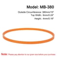 thumbnail image 2 of Uxcell 4 Paquetes de Correas de Máquina de Coser Naranjas MB-380 Correa en V de Motor de 15" de Circunferencia Exterior, 2 of 6